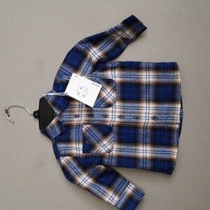 Boys SVRN CODE Plaid Button Down Shirt